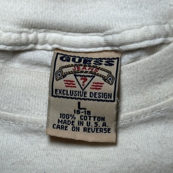 Vintage 90s GUESS GAMES Sporting Events Graphic T-Shirt Mens Large White USA‎ - Picture 3 of 8